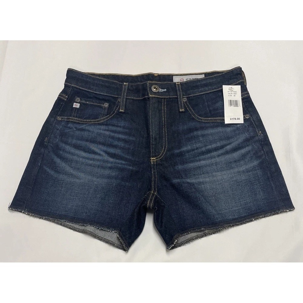 NWT AG-ED DENIM Shorts Designed In South Gate Dark Wash Women's 26 MSRP $178